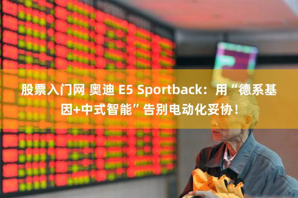 股票入门网 奥迪 E5 Sportback：用“德系基因+中式智能”告别电动化妥协！